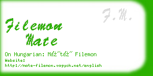 filemon mate business card